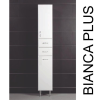 Vertex Bianca Plus 30 magas szekrény 1 ajtóval, 2 fiókkal, szennyestartóval, magasfényű fehér színben, jobbos