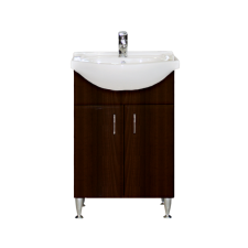 Vertex Bianca Plus 55 alsó szekrény mosdóval, aida dió színben fürdőszoba bútor