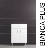 Vertex Bianca Plus 60 alacsony szekrény, 2 ajtóval, 1 fiókkal, magasfényű fehér színben