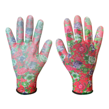 Verto Kertész kesztyű, PU bevonat, rózsamintás, 4131X, 9" védőkesztyű