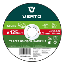 Verto VÁGÓKORONG 125X3.0 KŐ csiszolókorong és vágókorong