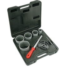 Verto Volfrámkarbid Lyukfűrészek 32-83 mm, 5 db-os Készlet+ Reszelő (60H900) szerszám kiegészítő