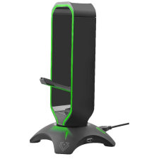 Vertux Gaming Extent fejhallgató tartó - fekete | USB HUB fejhallgató állvány
