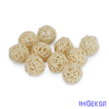  Vessző gömb 3 cm 10db/cs - Krém dekorációs kellék