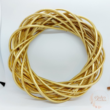  Vessző koszorú - 30 cm - arany dekorációs kellék