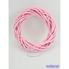 Vessző koszorú alap 25 cm - Rózsaszín dekorációs kellék