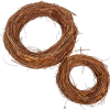  Vessző koszorú natúr szett D27x6, D44x8cm 2db-os