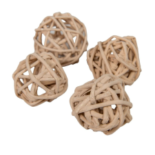  Vesszőlabda 3cm falfestékes cappuccino 20db-os dekorációs kellék