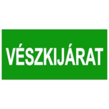  Vészkijárat - öntapadó, 200*100mm információs tábla, állvány