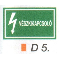  Vészkikapcsoló D5/sz információs címke