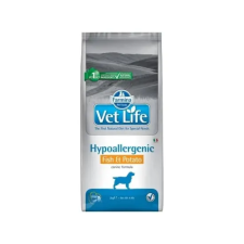 VET LIFE Natural Diet Dog Hipo Fish &amp; Potato 12kg kutyaeledel