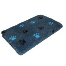  Vetbed Csúszásmentes, Ízületkímélő Kutyafekhely Szürke, 2 féle tappancs mintával kék és fekete – 75×50 cm szállítóbox, fekhely kutyáknak