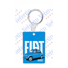  Veterán autós kulcstartó - Fiat 500 kék kulcstartó
