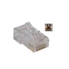 Vez RJ45 Cat5e csatlakozó UTP kábelre, 100db/csomag kábel és adapter