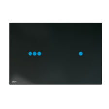 Vezérlőgomb Alca üveg fekete színben fényes felülettel NIGHTLIGHT-3 szaniter