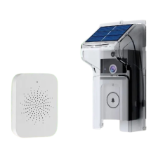  Vezeték nélküli, napenergiával tölthető okos videócsengő, fehér CH3214373 csengő