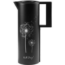 VIALLI DESIGN , üvegbetéttel, 1 literes, fekete, CORTO 8399 termosz