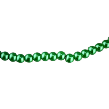  Viaszgyöngy füzér, mohazöld 80cm (6 mm szemek) dekorációs kellék