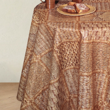  Viaszos vászon méterben 140cm széles Rattan mintás barna lakástextília