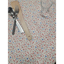  Viaszosvászon asztalterítő, piros virágos (3B7/11), 140cm széles lakástextília