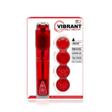 VIBBRANT PORTABLE VIBRATOR RED vibrátorok