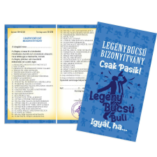 Vicces bizonyítvány, Legénybúcsú, Csak pasik ajándéktárgy