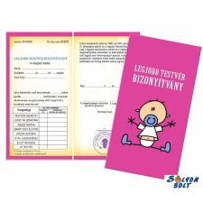  Vicces bizonyítvány, Legjobb testvér, lány ajándéktárgy