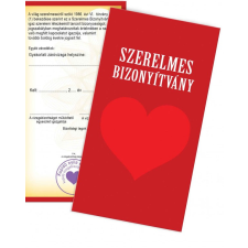 Vicces bizonyítvány - Szerelmes bizonyítvány ajándéktárgy