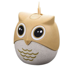Vicces fogpiszkáló tartó, Pufo Happy Owly, 8 cm konyhai eszköz
