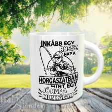 Vicces horgász bögre - Egy horgász napja bögrék, csészék