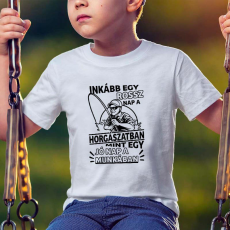  Vicces horgász gyerek póló - Egy horgász napja