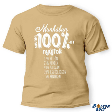  Vicces póló több színben, A munkában mindig 100%-ot nyújtok ajándéktárgy