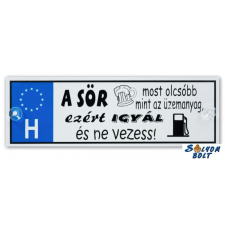  Vicces rendszámtábla, A sör most olcsóbb, mint az üzemanyag ajándéktárgy