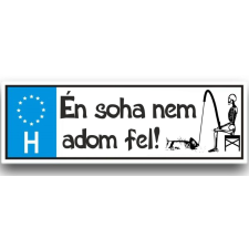  Vicces rendszámtábla, Én soha nem adom fel ajándéktárgy