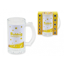  Vicces Söröskorsó Boldog Szülinapot arany 400ml 04662 - Tréfás Söröskorsó vicces ajándék