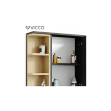  Vicco Aquis 1382 nyitott tükrös szekrény 80×64 cm, antracit-tölgy fürdőszoba bútor