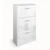  Vicco Gizmo 3 ajtós cipősszekrény, magasfényű fehér, 59x105 cm