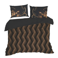  Victori12 mako-szatén ágyneműhuzat Fekete 160x200 cm - 70x80 cm 2db lakástextília