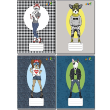 VICTORIA Animal fashion kockás füzet, 27-32 (1 db, vegyes minta) füzet