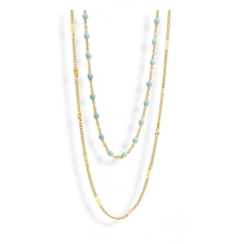  Victoria Arany színű kék gyöngyös nyaklánc nyaklánc