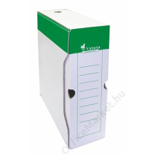 VICTORIA Archiváló doboz, A4, 100 mm, karton, VICTORIA, zöld-fehér (IDVAD10Z) irattartó