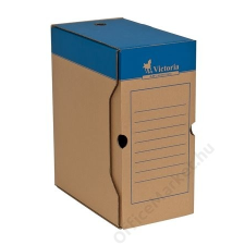 VICTORIA Archiváló doboz, A4, 150 mm, karton, VICTORIA, kék-fehér (IDVAD15) irattartó