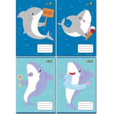 VICTORIA Baby shark kockás füzet, 27-32 (1 db, vegyes minta) füzet