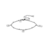 VICTORIA ezüst színű fehér köves karkötő fehér