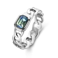 VICTORIA ezüst színű köves gyűrű blue stone gyűrű
