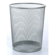 VICTORIA fémhálós papírkosár, 16 liter, ezüst fémhálós tároló