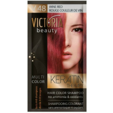 VICTORIA Keratin Therapy Hajszínező Sampon 40ml – Borvörös hajfesték, színező