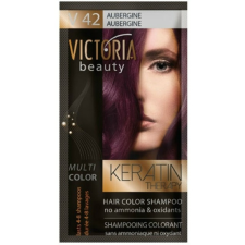 VICTORIA Keratin Therapy Hajszínező Sampon 40ml – Padlizsánlila hajfesték, színező