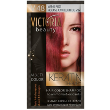 VICTORIA Keratin Therapy Hajszínező Sampon 40ml - V48 Borvörös sampon