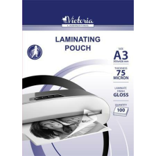 VICTORIA meleglamináló fólia, A3, 75 mikron, 100 db lamináló fólia